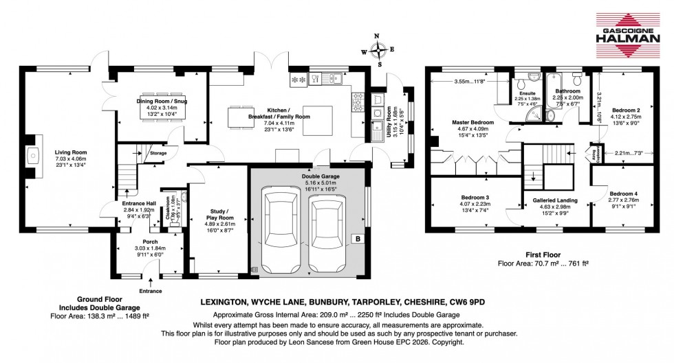 Floorplan for Wyche Lane, Bunbury, CW6