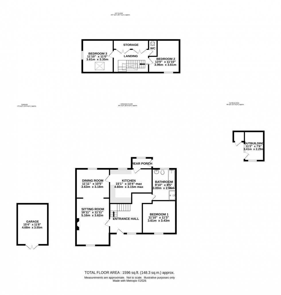 Floorplan for The Paddock, Whaley Bridge, SK23