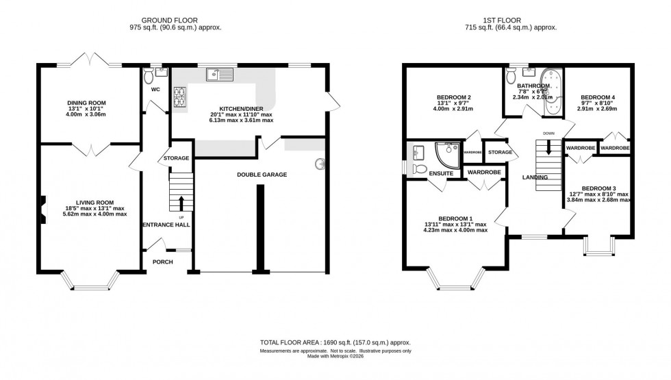 Floorplan for Fearndown Way, Macclesfield, SK10