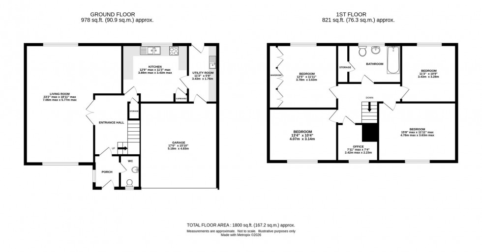 Floorplan for Haddon Close, Holmes Chapel, CW4