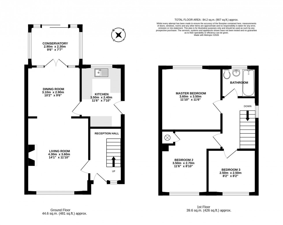 Floorplan for Hunters Drive, Tarvin, CH3