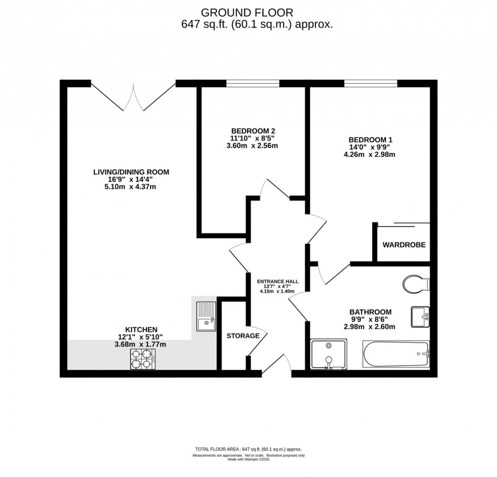 Floorplan for Georgia Avenue, West Didsbury, M20