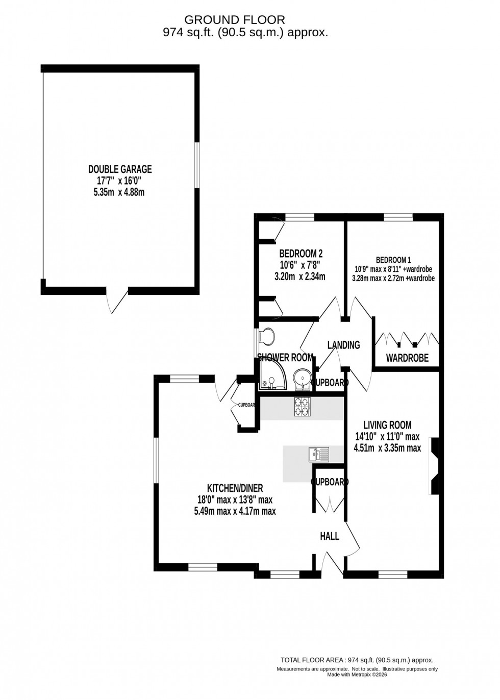 Floorplan for Sandiford Road, Holmes Chapel, CW4