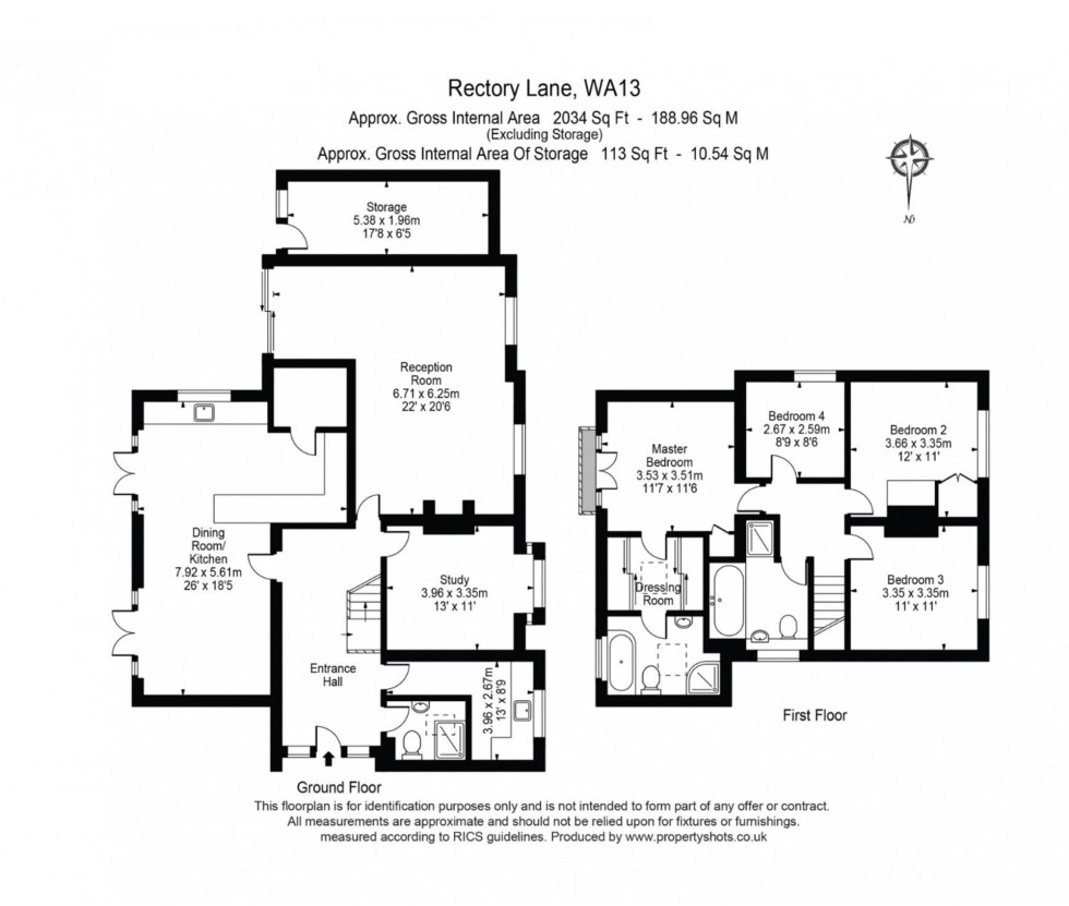 Floorplan for Rectory Lane, Lymm, WA13