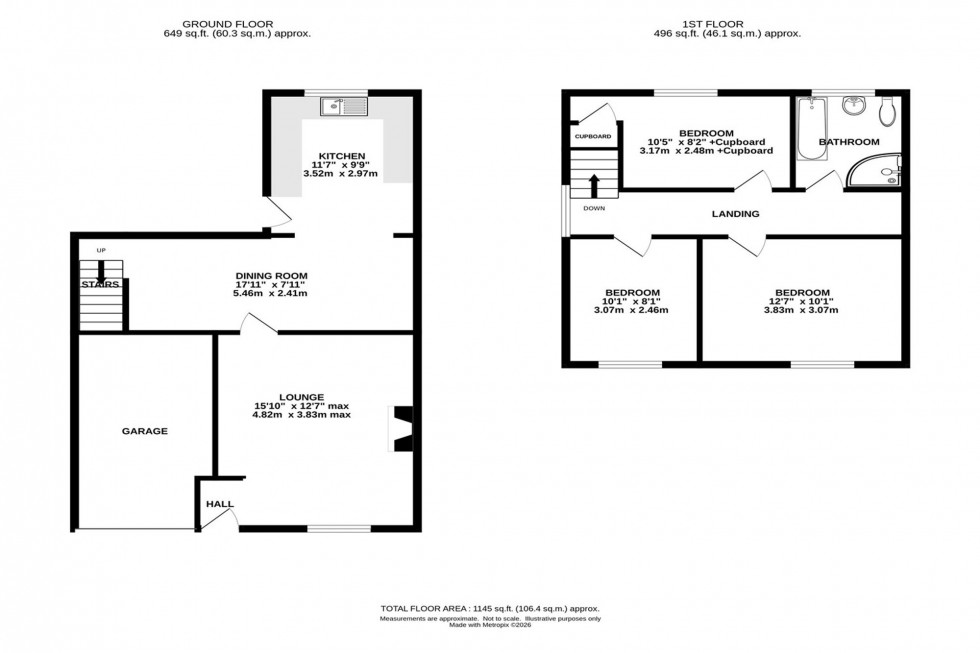 Floorplan for Bromley Drive, Holmes Chapel, CW4