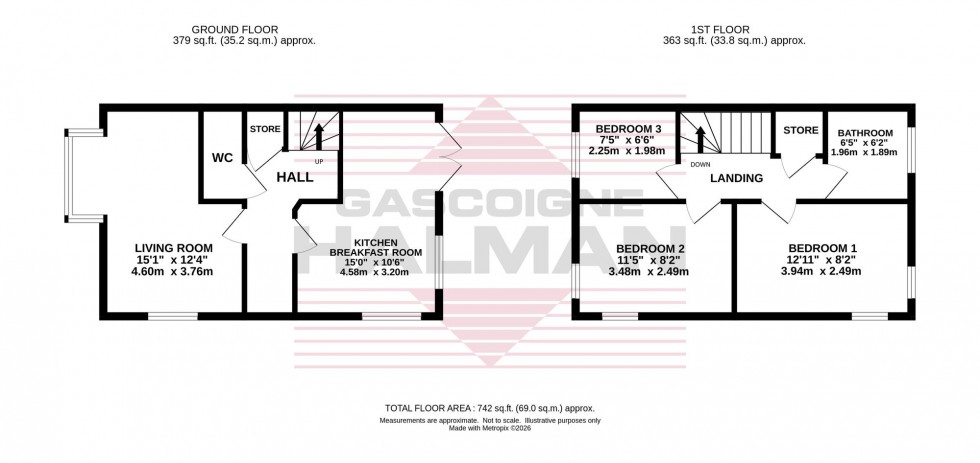 Floorplan for Bramble Way, Hazel Grove, SK7
