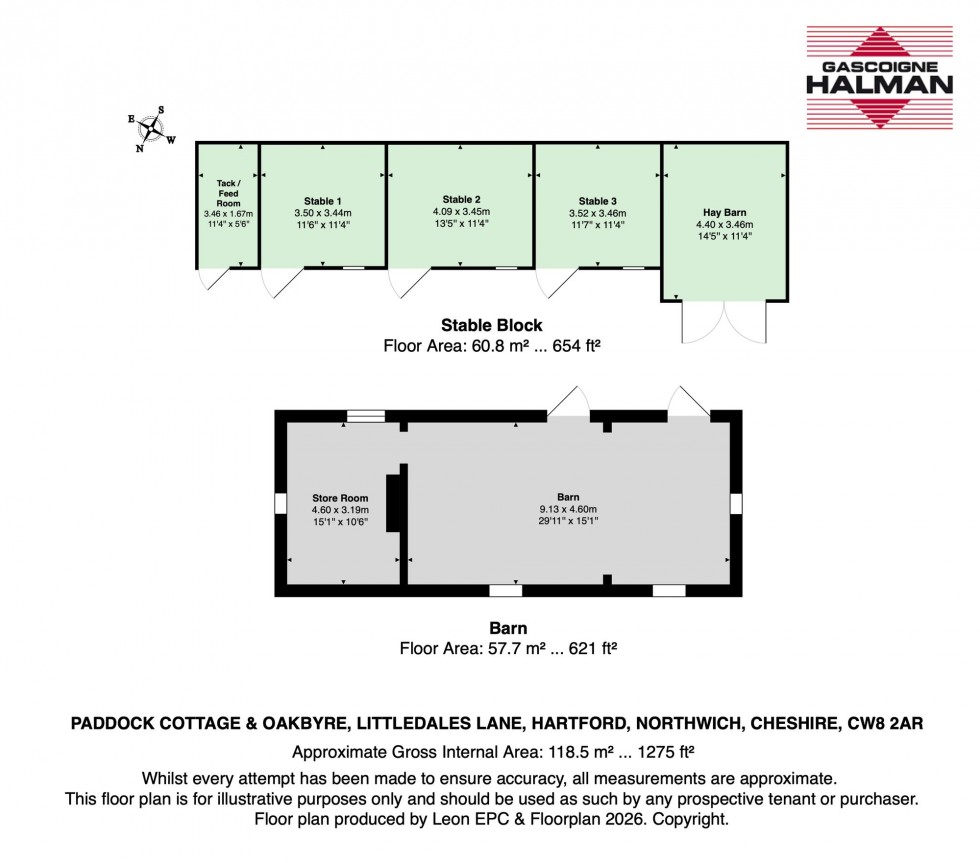 Floorplan for Littledales Lane, Hartford, CW8