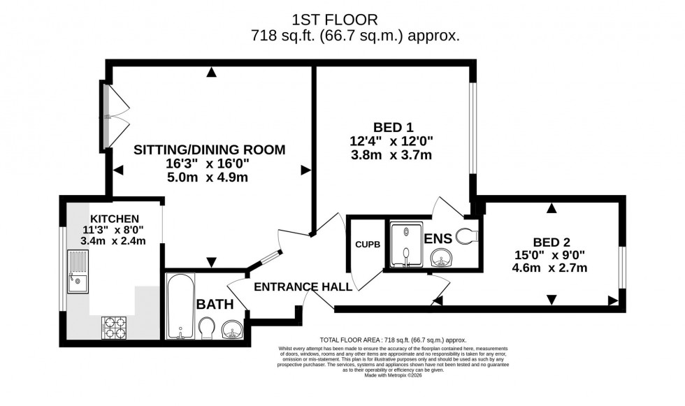 Floorplan for Wellfield Lane, Hale, WA15