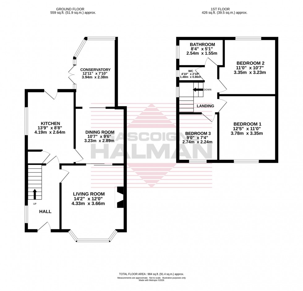Floorplan for Ashley Drive, Bramhall, SK7