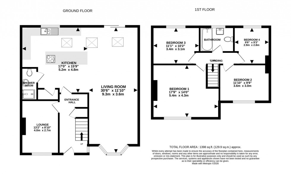 Floorplan for Station Road, Dunham Massey, WA14
