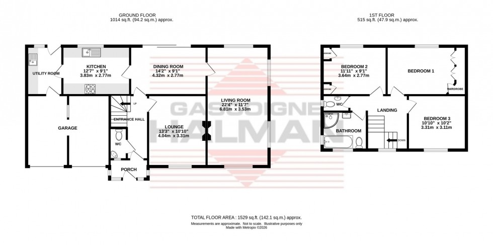 Floorplan for Marlborough Drive, Macclesfield, SK10
