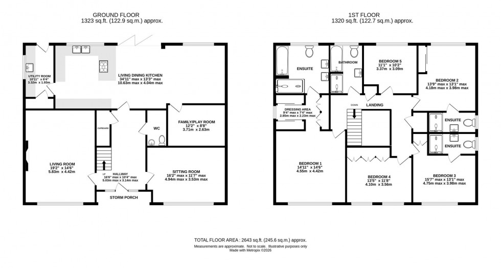 Floorplan for Lawrence Way, Knutsford, WA16