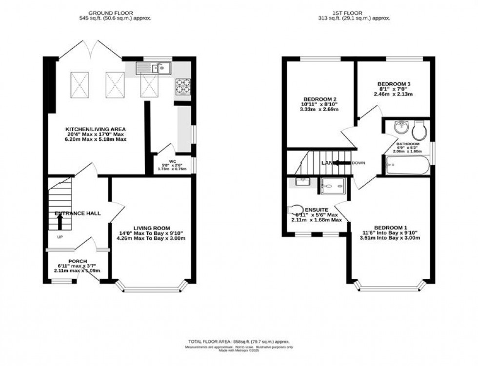 Floorplan for Brook Avenue, Altrincham