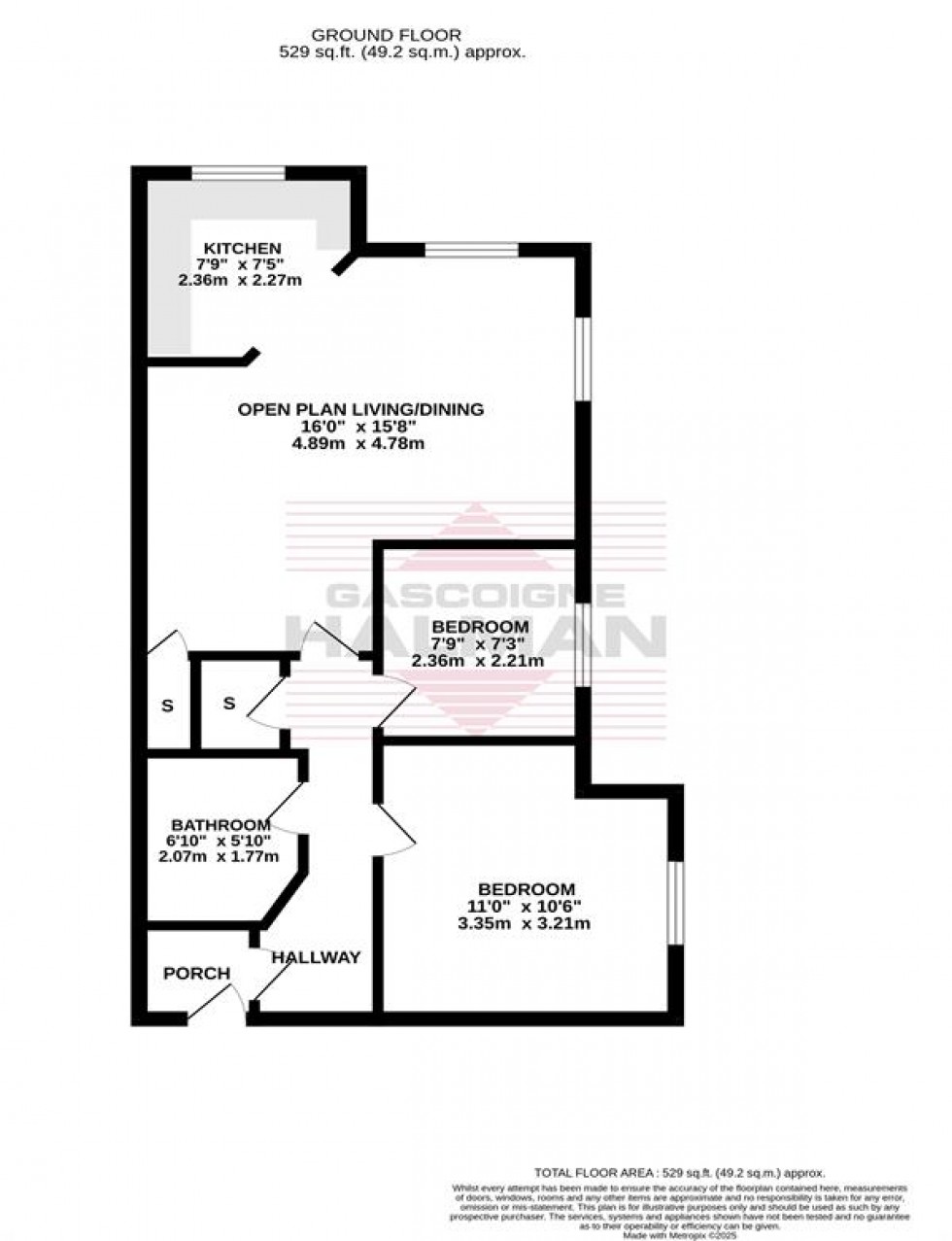 Floorplan for Keswick Court, Downes Way, Sharston