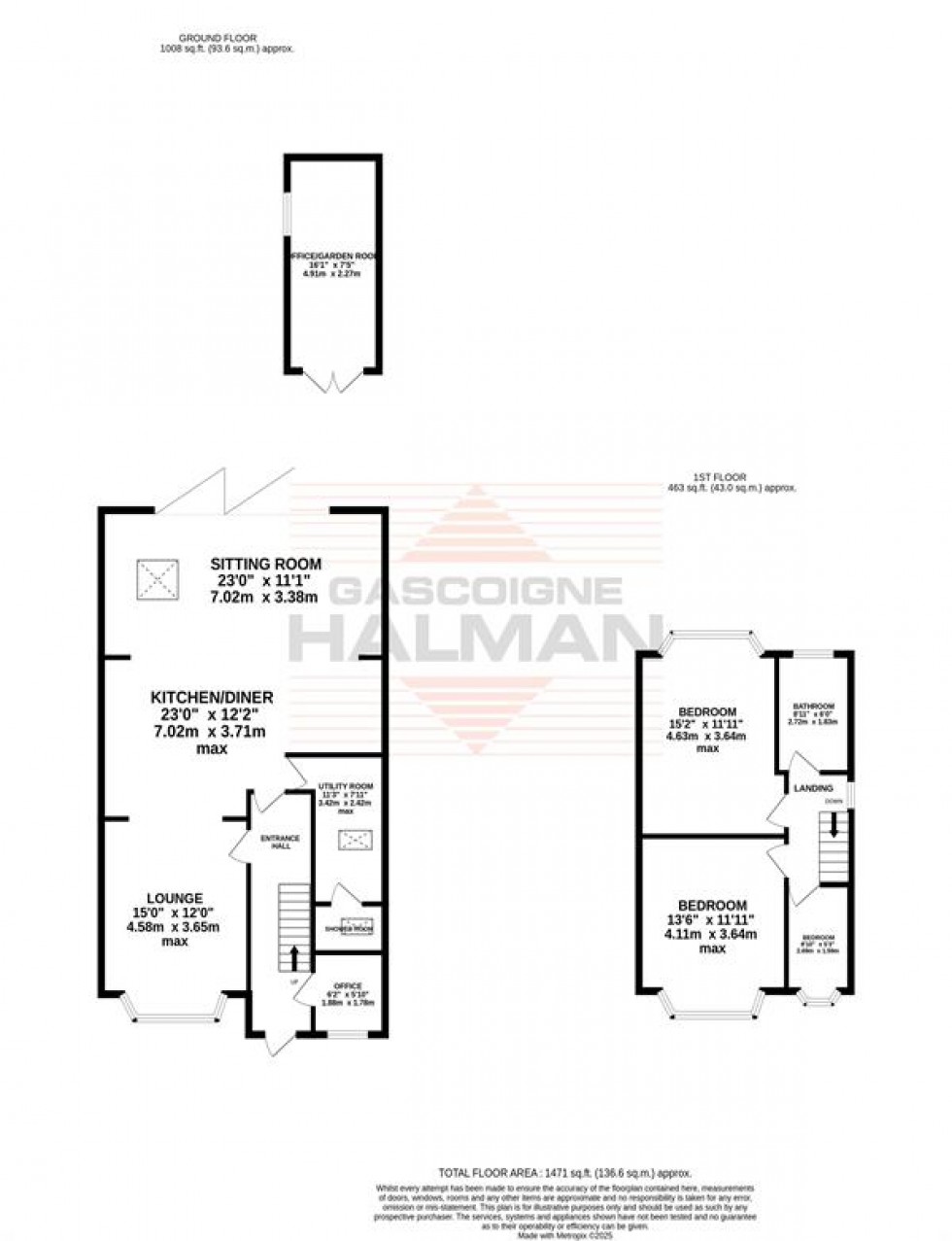 Floorplan for Barnfield Crescent, Sale