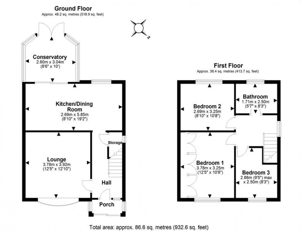 Floorplan for Maori Drive, Frodsham