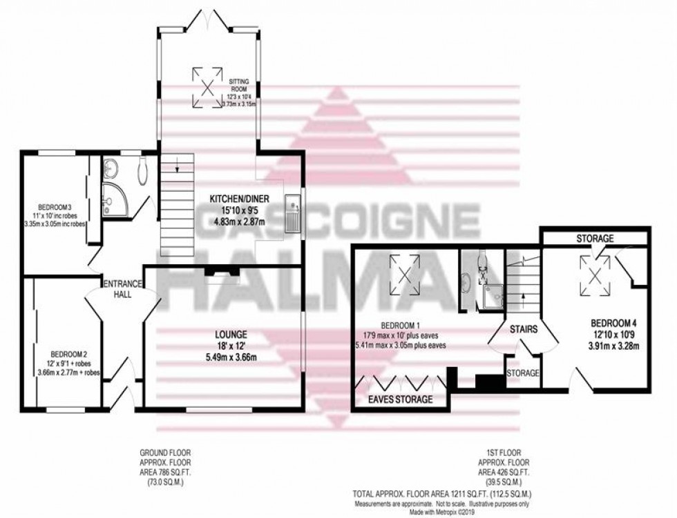 Floorplan for Higher Fence Road, Macclesfield