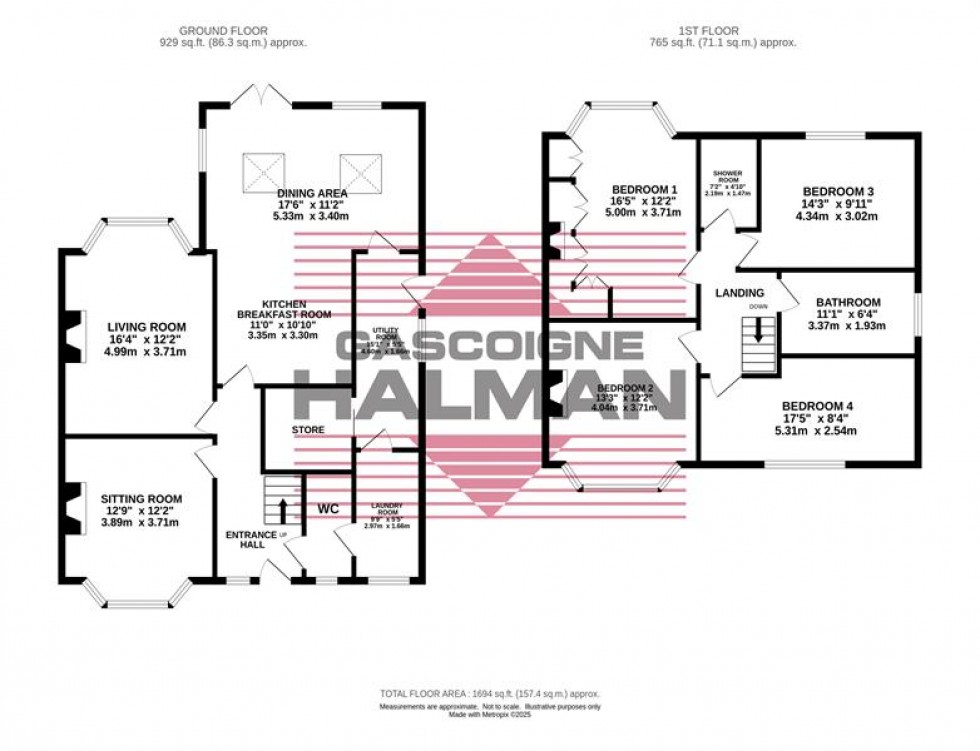 Floorplan for North Park Road, Bramhall