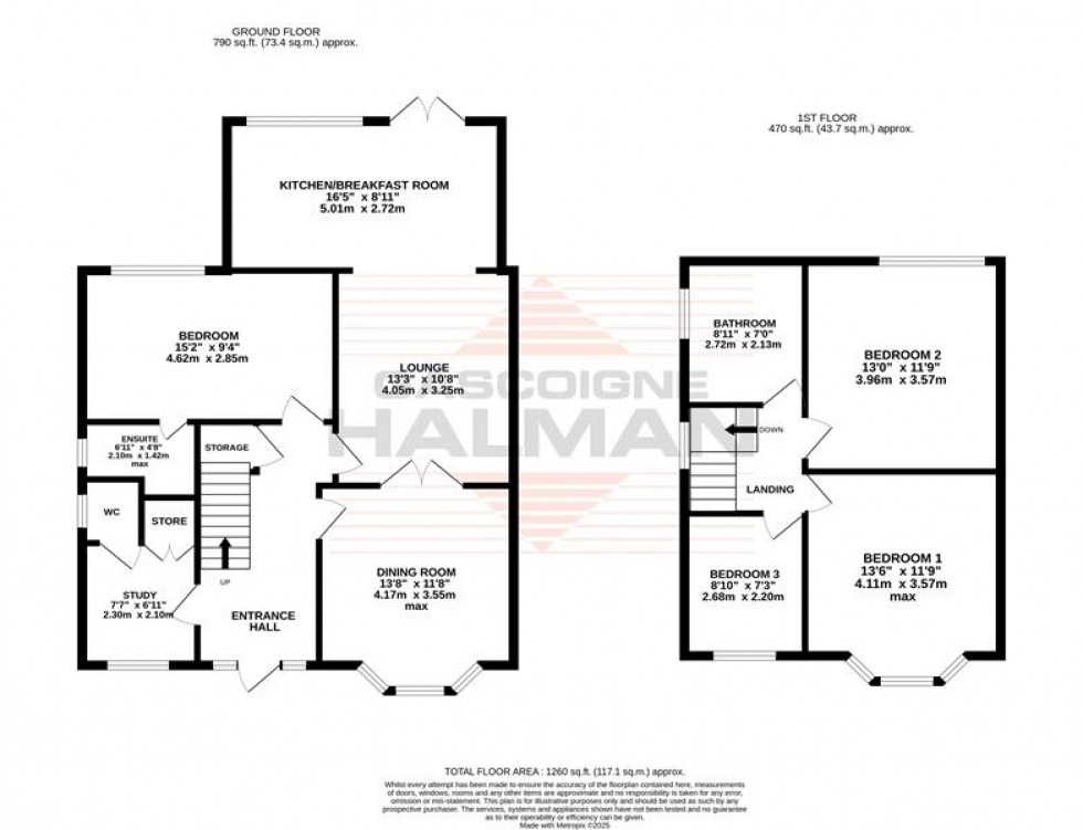 Floorplan for Lowton Road, Sale