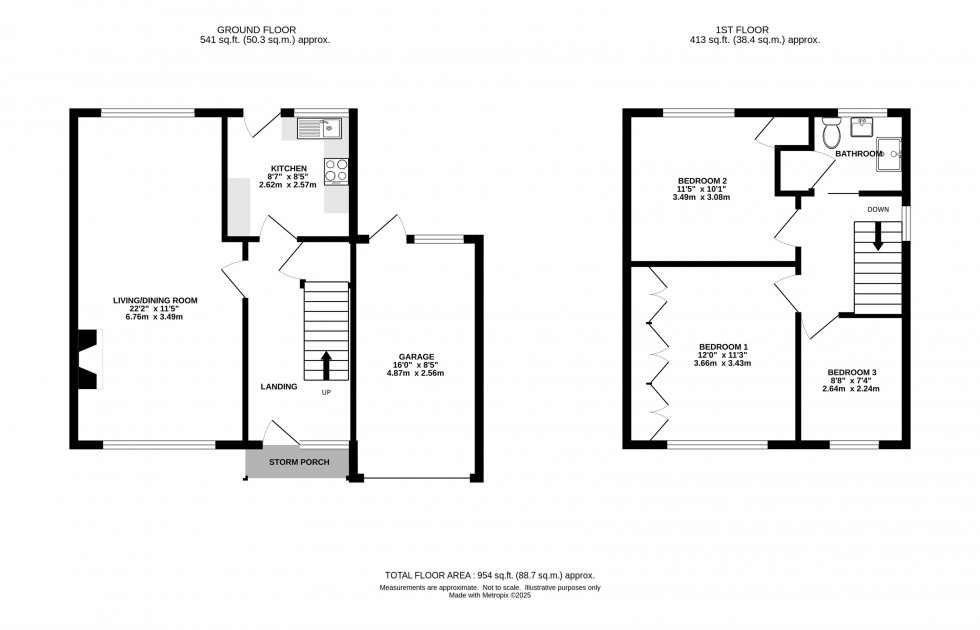 Floorplan for Shaw Drive, Knutsford