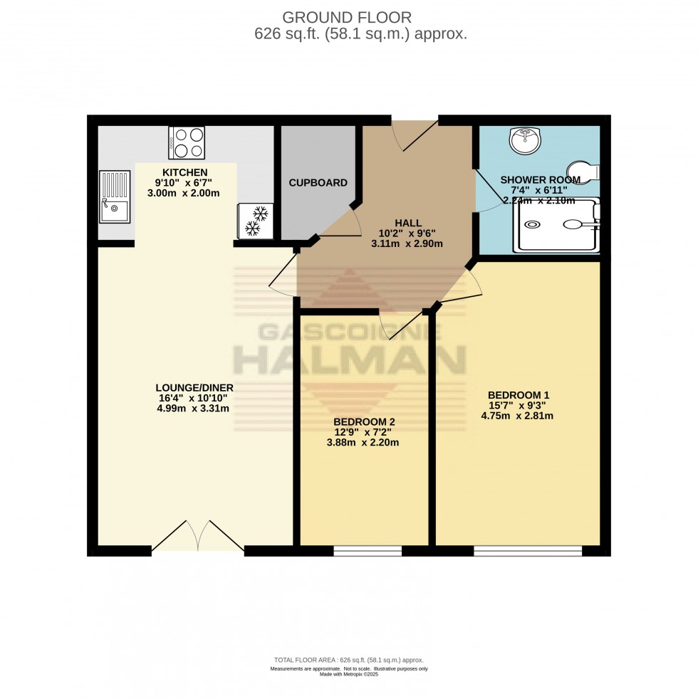 Floorplan for Newshaw Lane, Hadfield, Glossop