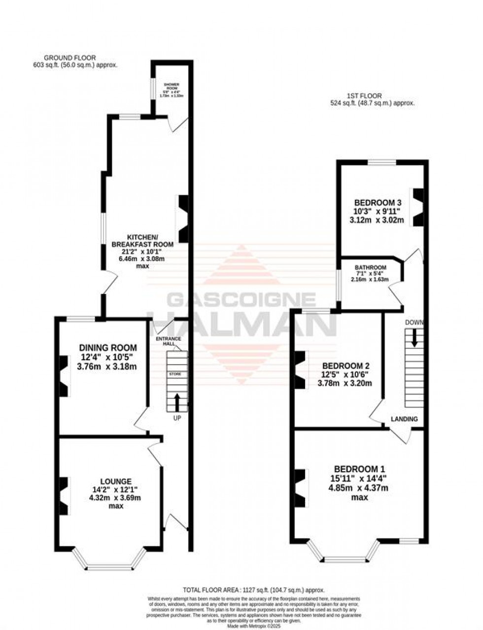 Floorplan for Priory Road, Sale