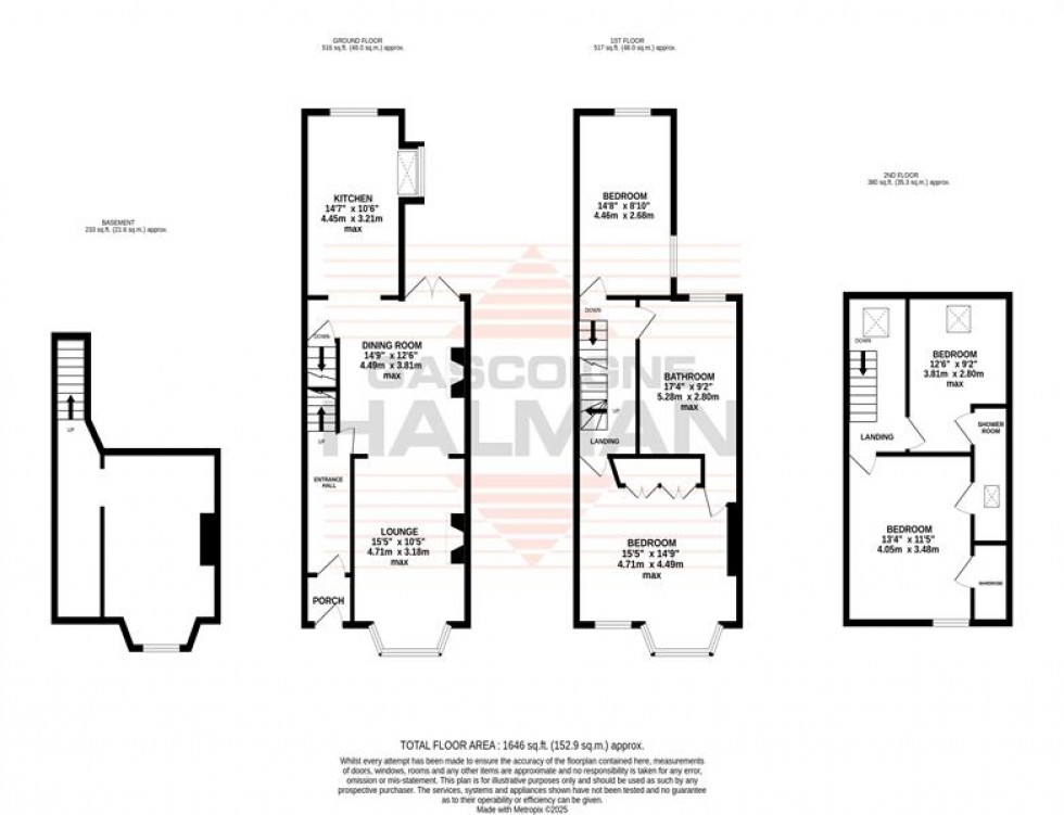 Floorplan for Marsland Road, Sale