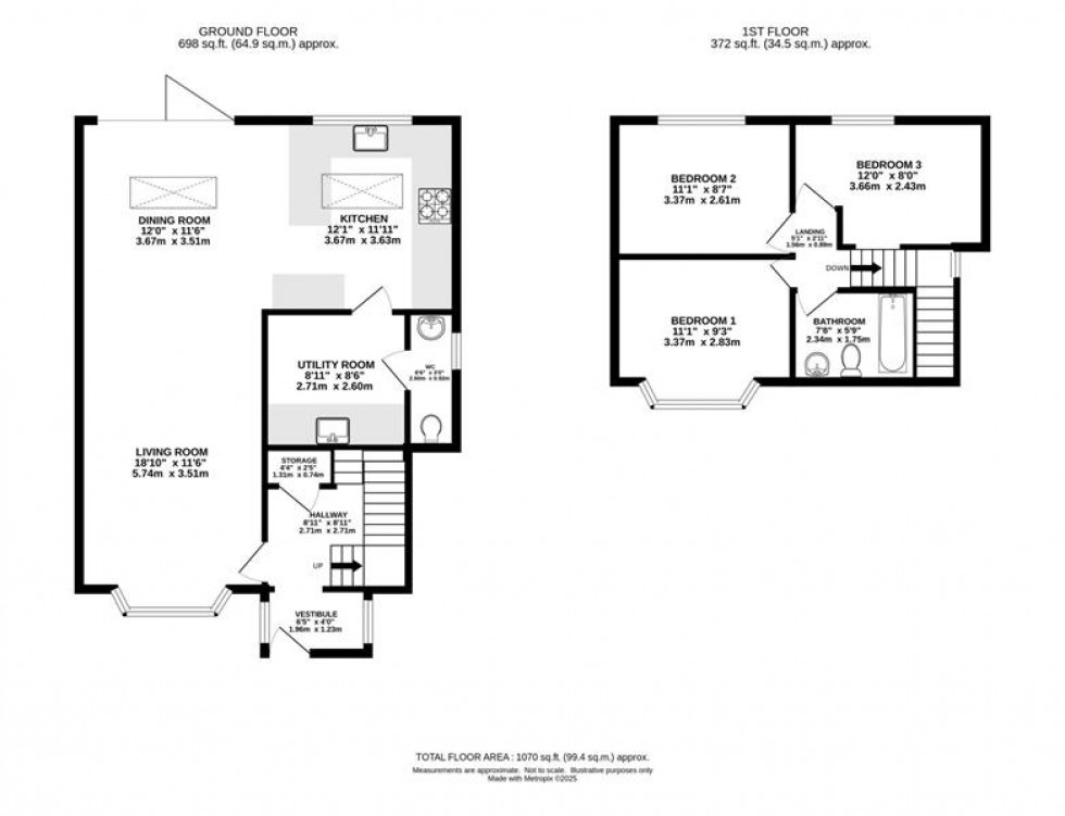 Floorplan for Crandon Drive, East Didsbury