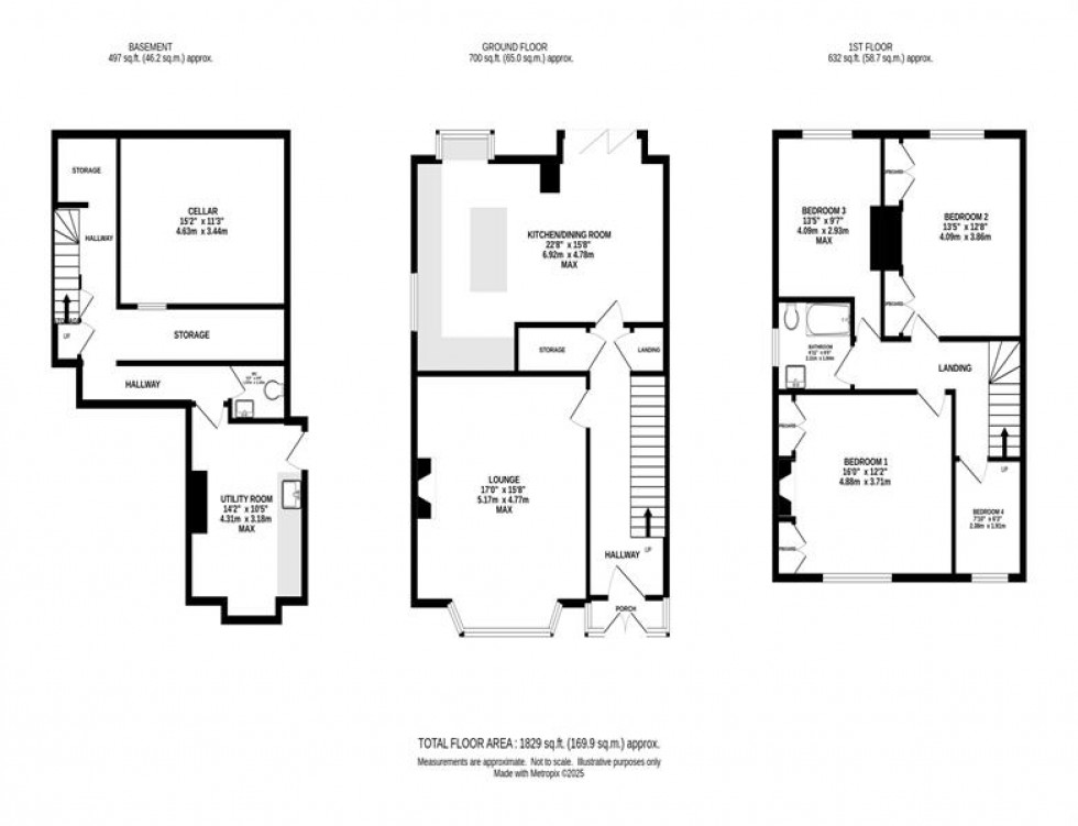 Floorplan for Errwood Crescent, Levenshulme