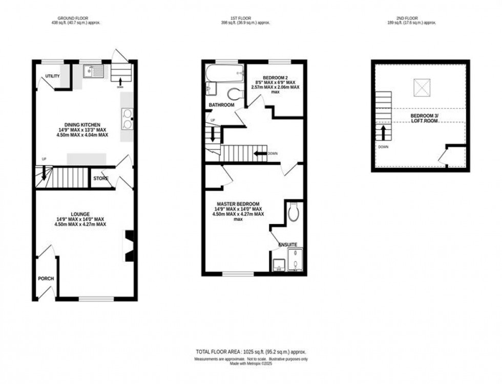 Floorplan for Pott Mill Cottages, Pott Shrigley, Macclesfield