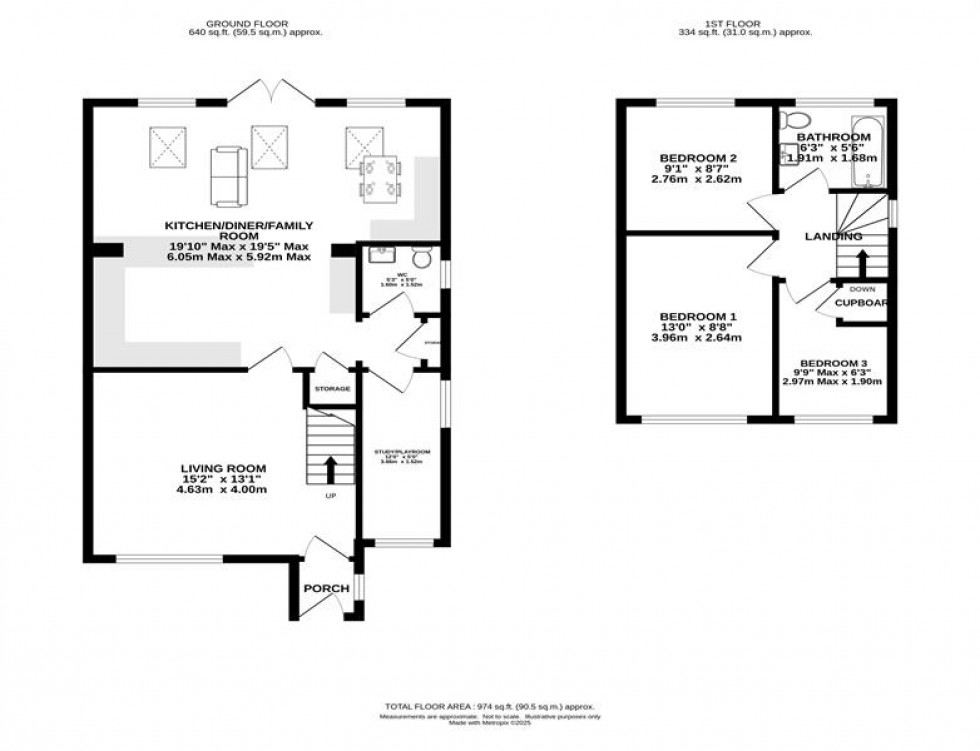 Floorplan for Waveney Drive, Altrincham
