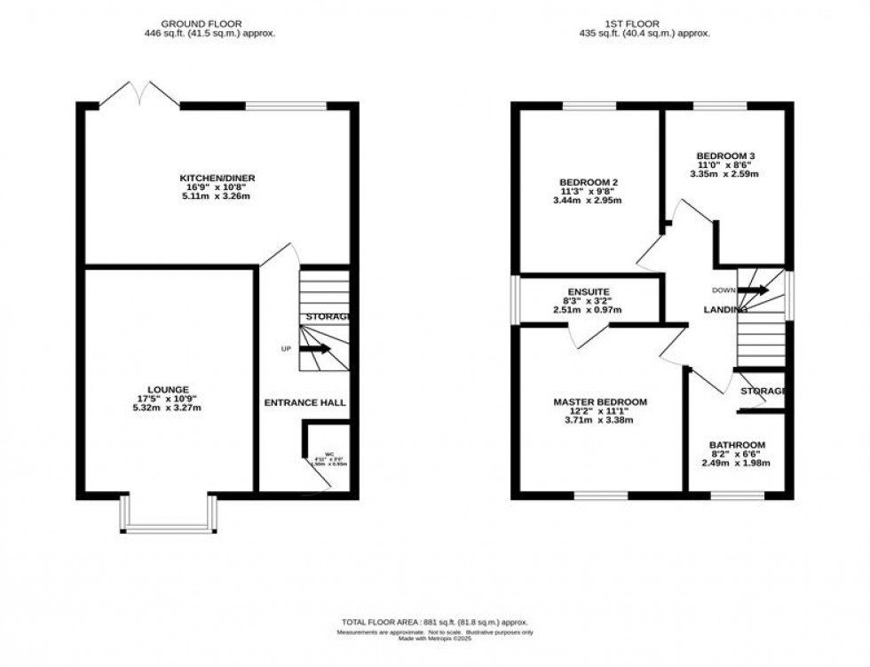 Floorplan for Wightman Avenue, Macclesfield