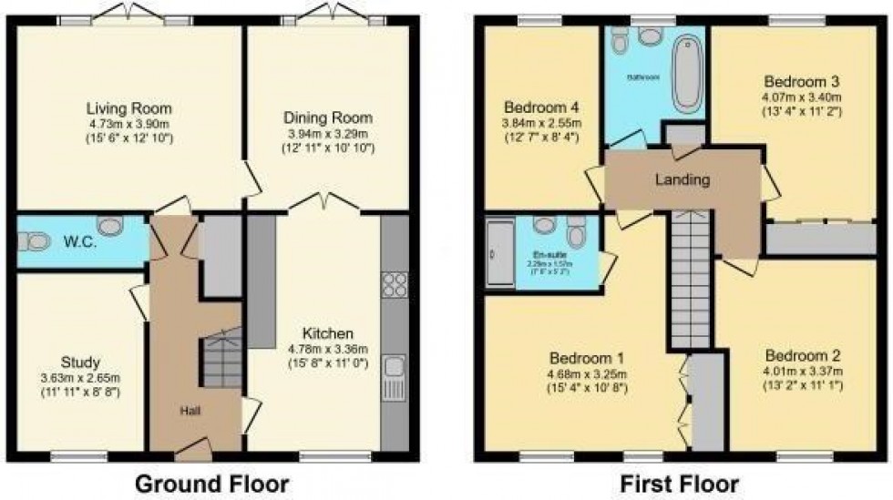 Floorplan for Sandstone Lane, Tarporley