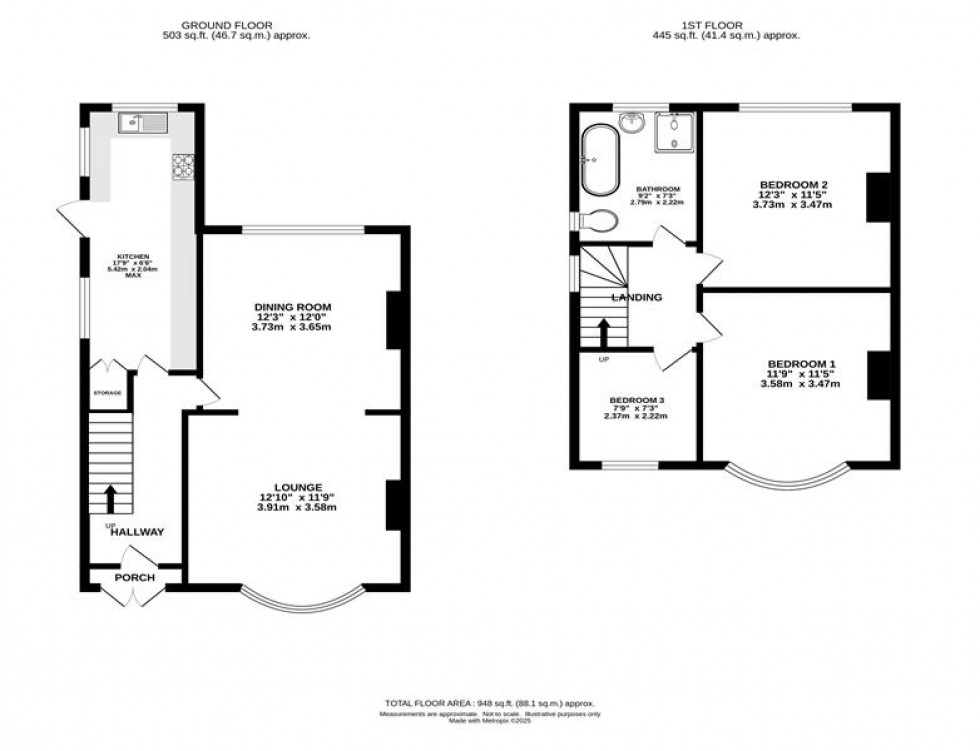 Floorplan for Christleton Avenue, Heaton Chapel