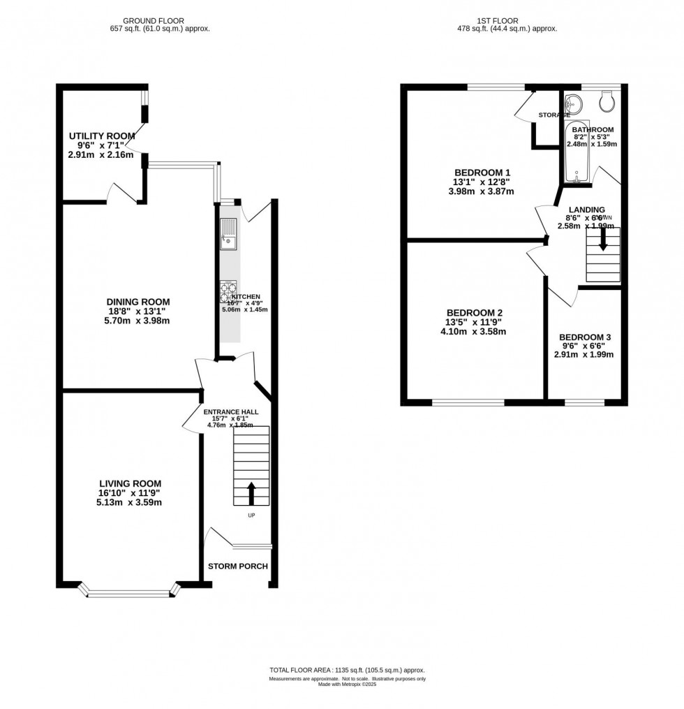 Floorplan for St. Catherines Road, Withington
