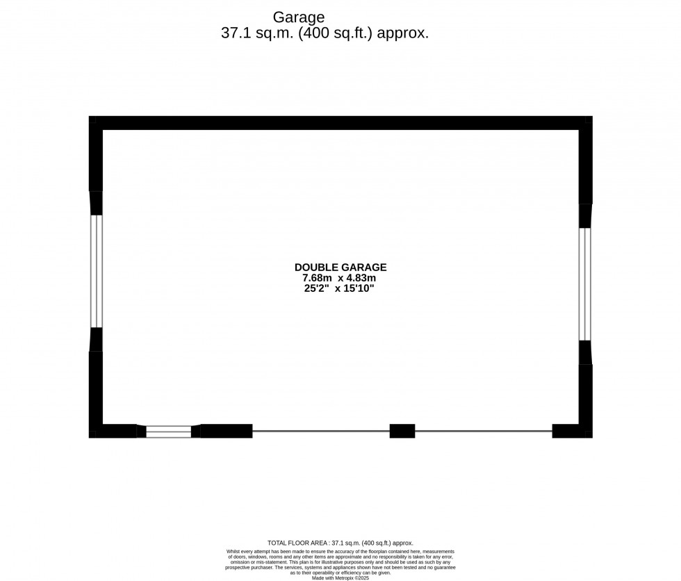 Floorplan for Detached bungalow with double garage and 0.88 acre plot on Chapel Lane