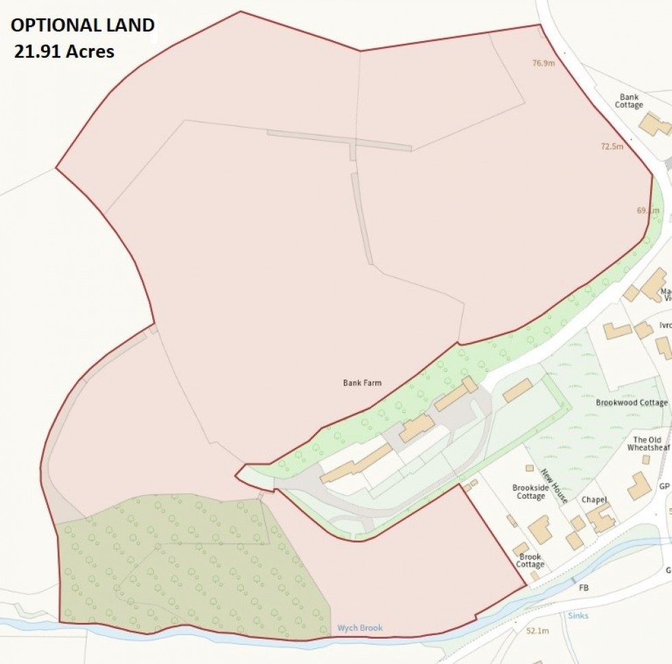 Floorplan for Large farmhouse, detached converted barn, land and outbuildings in Higher Wych