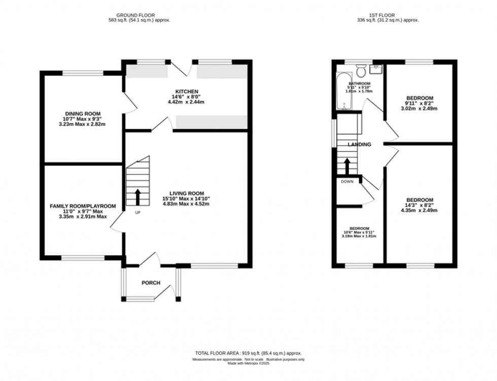 Floorplan for Virginia Close, Manchester