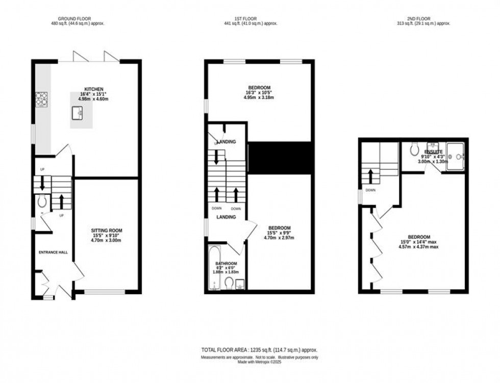 Floorplan for Foundry Lane, Whaley Bridge