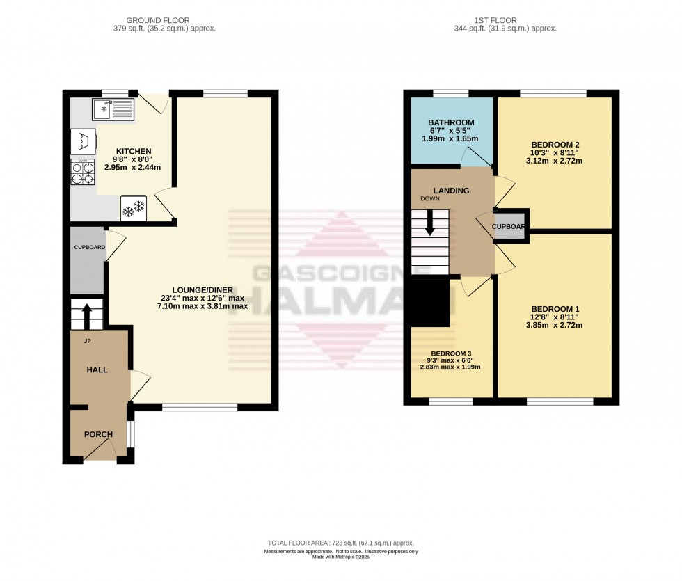 Floorplan for Kiln Lane, Hadfield, Glossop