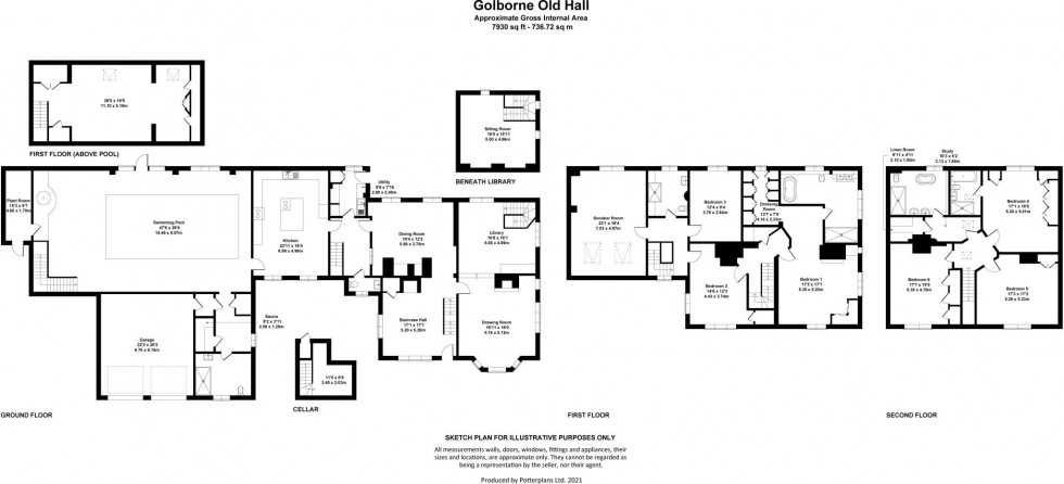 Floorplan for Outstanding country house in over seven acres, just outside Tattenhall village