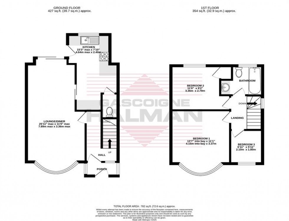 Floorplan for Parkway,  Cheadle Heath, Stockport