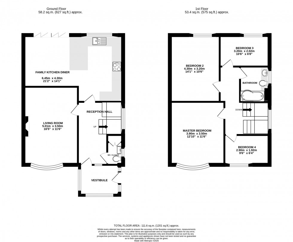 Floorplan for Four bedroom detached house with excellent views and modern layout