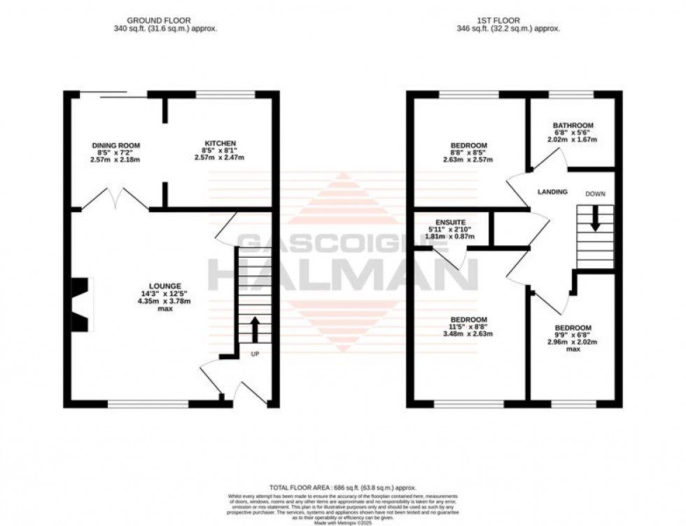 Floorplan for Hawkridge Drive, Manchester