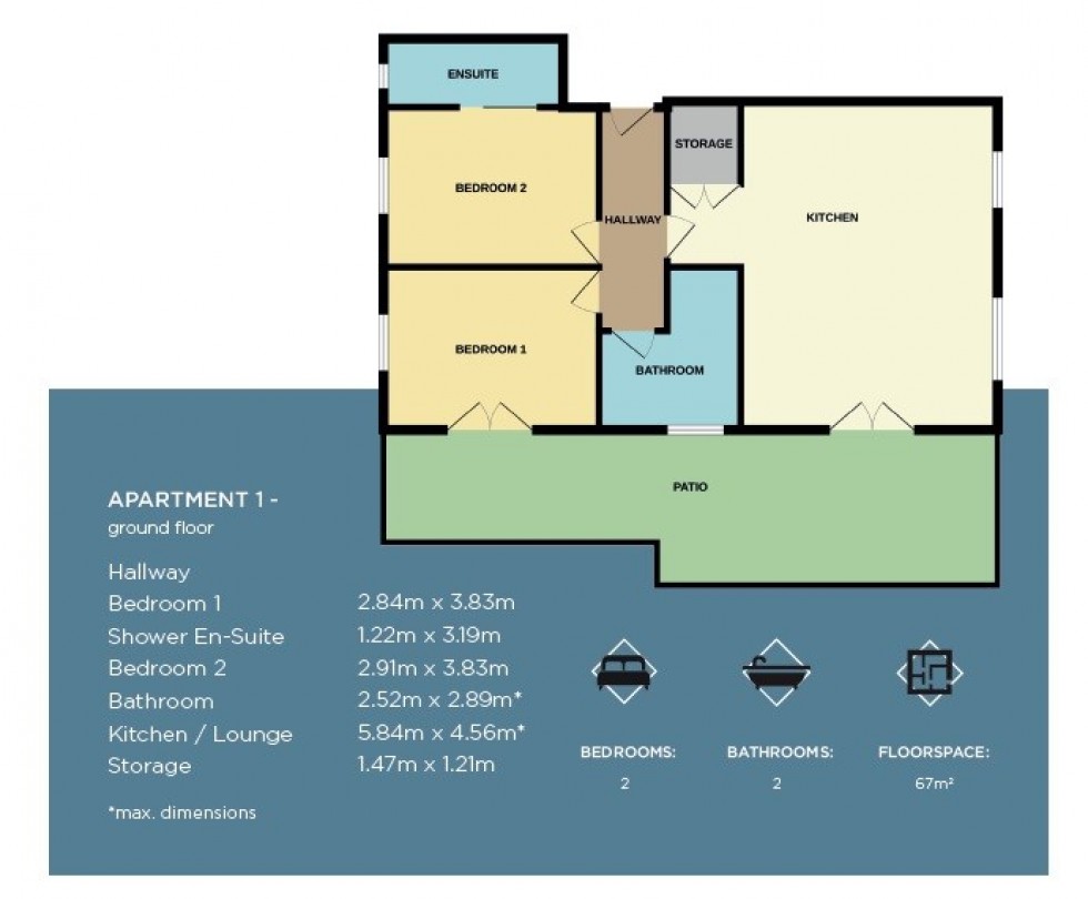 Floorplan for Gwel Y Mor, Bull Bay, Amlwch