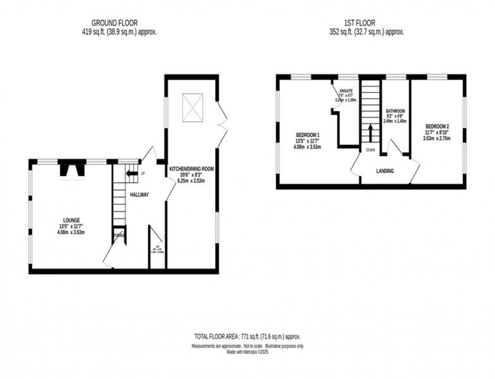 Floorplan for Kerridge End, Rainow, Macclesfield
