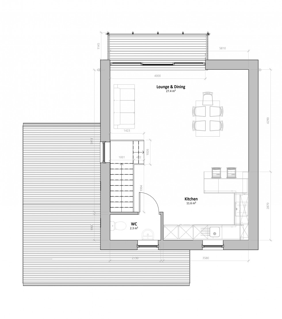 Floorplan for Tai Porth Llechog, Bull Bay, Amlwch