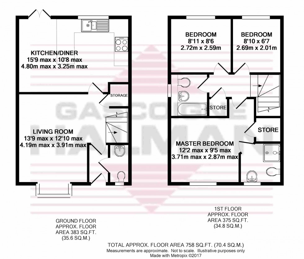 Floorplan for Severn Way, Holmes Chapel