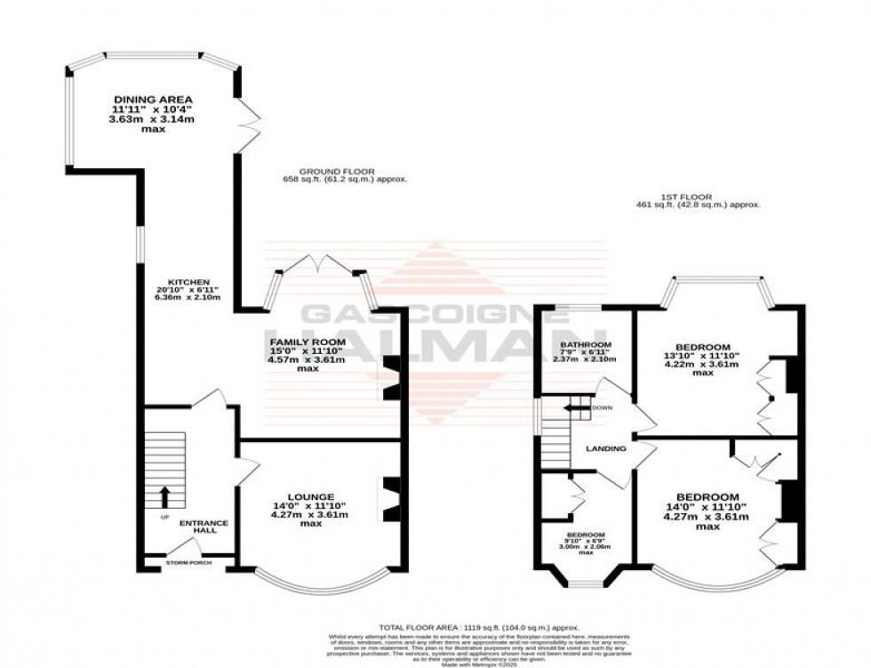 Floorplan for Barnfield Crescent, Sale