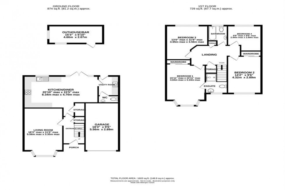 Floorplan for Canute Close, Tytherington, Macclesfield